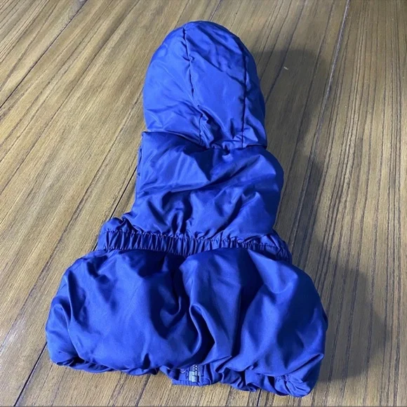 Gymboree little girls navy hooded puffy vest - Picture 9 of 10